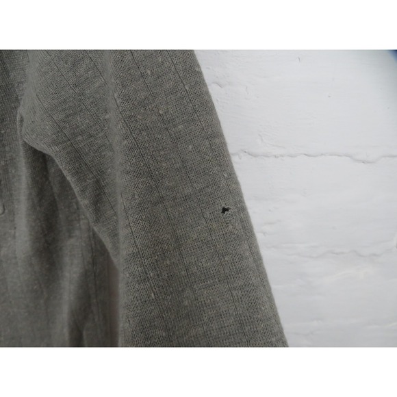 Vintage Polo Ralph Lauren Cardigan Sweater Mens Large Gray Alpaca Linen Button - Picture 7 of 10